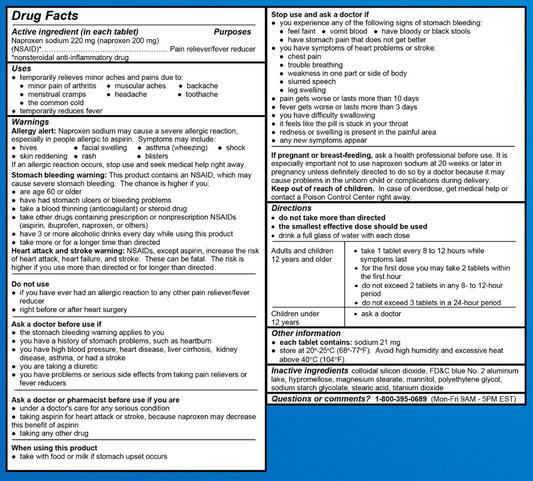Aleve Back & Muscle Pain, 20 softgels