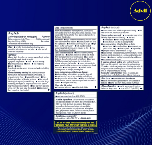 Advil PM, 20 caplets