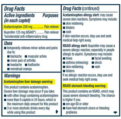 Advil Back Pain Dual Action, 72 caplets
