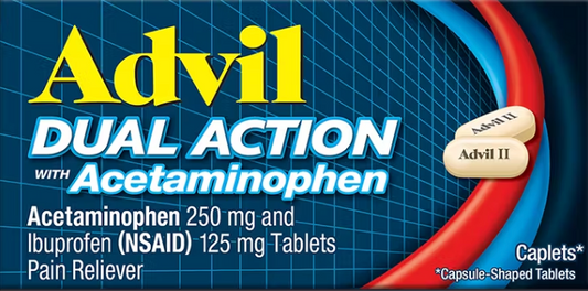 Advil Dual Action, 18 caplets
