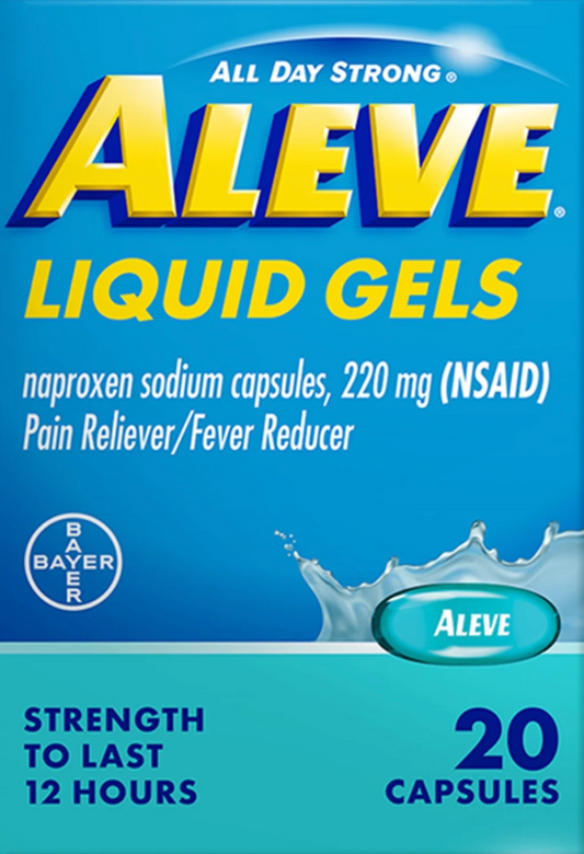 Aleve Liquid Gels, 20 Softgels