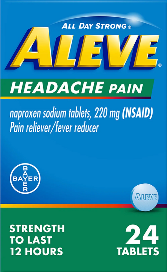 Aleve Headache Pain, 24 tablets