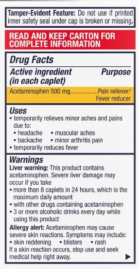 Panadol, 50 caplets