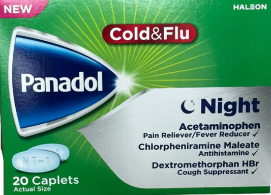 Panadol Cold & Flu Night, 20 caplets