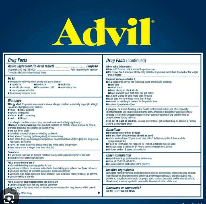 Advil Dual Action, 18 caplets